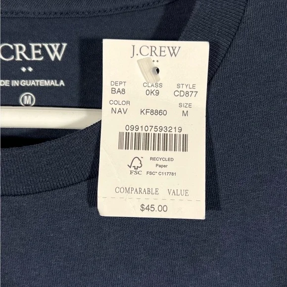 NEW J Crew Christmas T-Shirt Sz Medium Navy Golden Retriever Antlers Graphic Tee - Picture 10 of 12